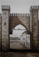 Pinche para ampliar cuadro: Puerta de Ciruela en 1868 (Ciudad Real)